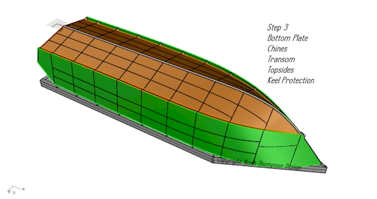 5m Alloy Long boat hull - Scarpa II